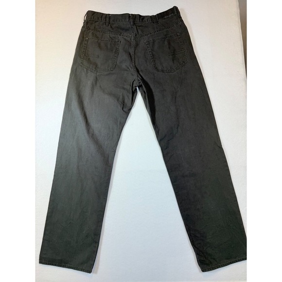 Calvin Klein Jeans Mens Relaxed Straight Leg Black Pants Size 36 - Picture 2 of 4